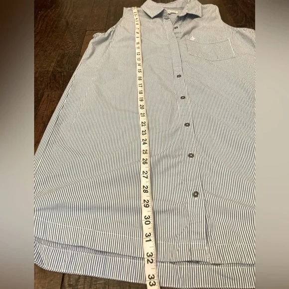 ABERCROMBIE & FITCH Shirt Dress : Blue and White Stripe - Medium - Picture 2 of 9